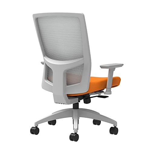 Union & Scale Workplace2.0 Fabric Task Chair, Apricot, Integrated Lumbar, 2D Arms, Synchro-Tilt with Seat Slide (53472)