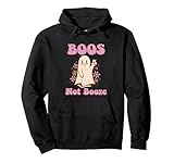 Photo Gallery boos not booze, meme di halloween in stile retrò sobrio con fantasmi e fiori felpa con cappuccio Photo Gallery boos not booze, meme di halloween in stile retrò sobrio con fantasmi e fiori felpa con cappuccio