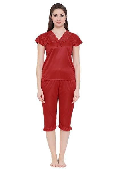 Image of Top & Capri Night Suit Set for Women