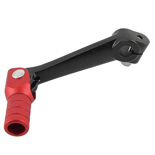 オートバイユニバーサルCNCギアシフトレバーとカヨT2 T4 T4L BSE CB 250CC CB250エンジンダートピットバイクアフターマーケット交換(Black-Red)