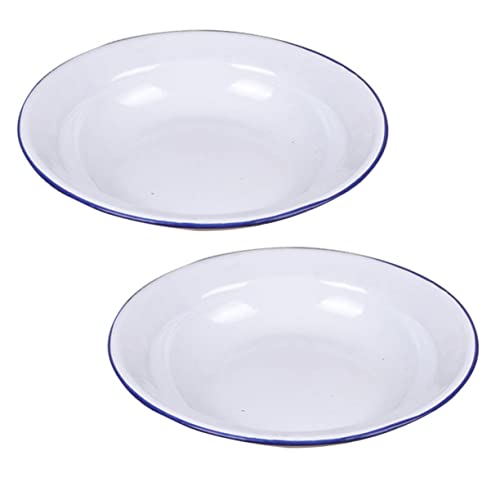 Juego 2 piezas tazones esmaltados con tapa 16 cm miniatura 1