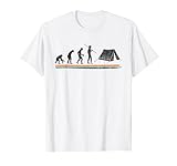 Evolution Camping Funny Vintage Camiseta
