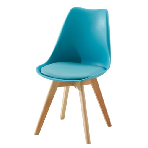ALLC Dining Chairs Modern Dining Chairs with Wood Legs and PU Leather Cushion Kitchen Chairs Lounge Plastic Chair for Dining Room Kitchen Bedroom Lounge (Color : E)