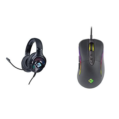 Image of Cosmic Byte Oberon 7.1 RGB Gaming Headset with Dual Input- USB and 3.5mm Jack & Equinox Alpha 5000DPI 7 Button Gaming Mouse, Pixart PMW3325 Sensor, Spectra RGB with Software (Black)
