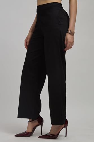 VIRGIO Cotton Stretch High Rise Wide Pants4