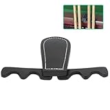 Gugxiom Leather Pool Holder, Portable Foldable Pool Rack 4 Cues Against Table, Bar or Chair, Pool Holder