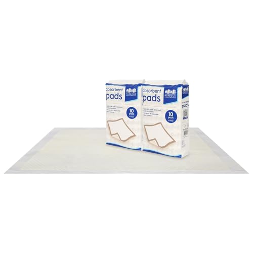 Harbour Housewares Extra Grande Compresas Desechables para Incontinencia - 60cm x 89cm - 20x Impermeable Absorbente Colchón Mojado Protector Hojas