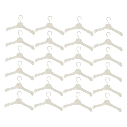 KOMBIUDA 100pcs Clothes Hangers for Dolls Plastic Doll Outfit Racks