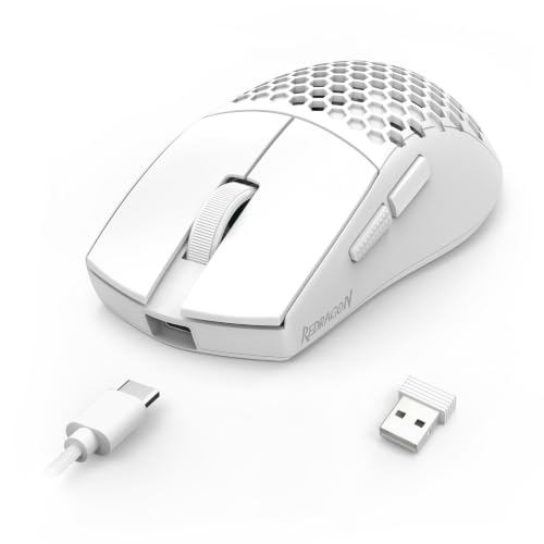 Image of Redragon M725 Honeycomb Shell Gaming Mouse Wireless Lightweight 49g -White