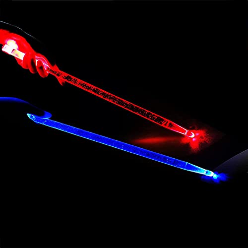 KPTKP Lumineux Baguettes de Batterie 5A Baguettes,Marteau de Tambour Lumineux Jazz,Baguettes Batterie LED Lumineuses,Baguettes Fluorescentes de Performance sur Scène-Red Blue||5A Cover
