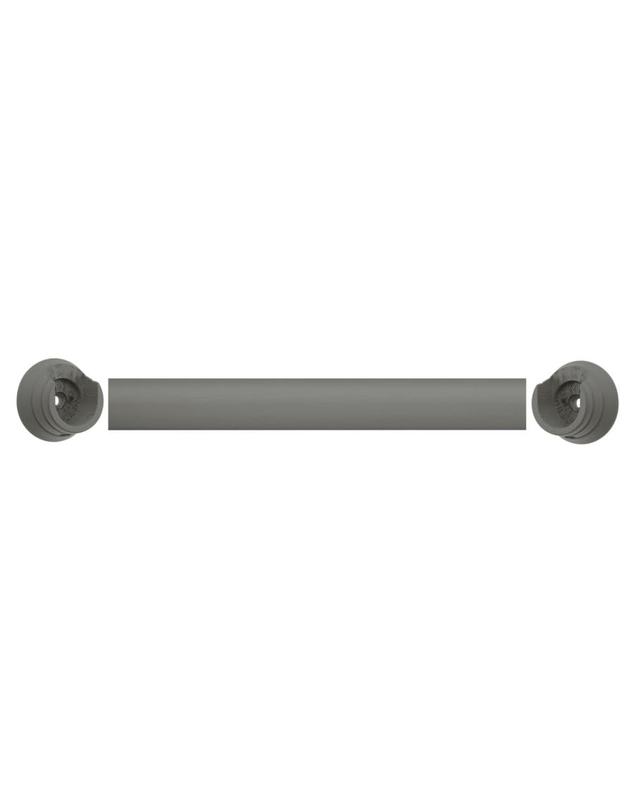 Romantica Eyelet Recess Curtain pole, 28mm, 120 cm, Cobblestone
