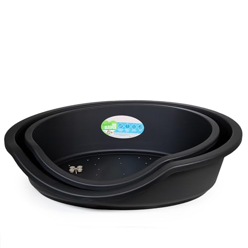 Rosewood Eco Line - Cuccia per animali domestici, in plastica riciclata, grigio grafite, media (circa 80 cm) | durevole e lavabile per cani