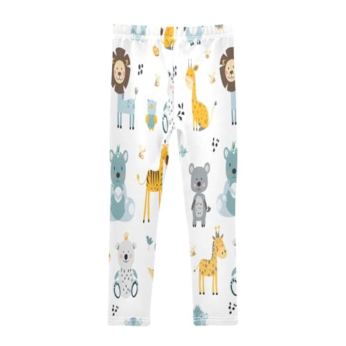 Toddler Girls Leggings Printed Yoga Pants Leggings Animal White Background for Kids2