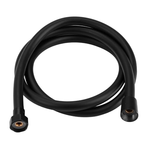 Flexible de Douche 1.5 m Universel, PVC Tuyau Douche Noir (Raccord Standard 1/2 Pouce), Shower Hose avec Protection Anti-Torsion, Flexible Flexibles de Douchette pour Plupart Des Pommeaux de Douche