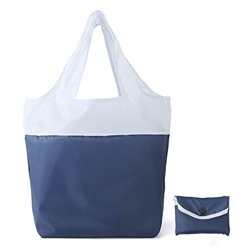 Rnitle Sac Courses,Mini Shopper,Sacs de Courses Réutilisables Pliables pour Shopping Rangement Maison Cuisine,Durable léger Lavable(Blau) Cover