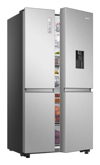 Hisense RS840N4WCE, Frigorífico Side by Side, Control Touch, Gran capacidad 649 litros, Total no frost, Motor Inverter, Dispensador de agua sin conexión red de agua