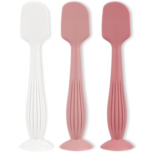 Image of 3 Pieces Diaper Cream Applicator Set - Soft Silicone Butt Brush with Suction Base, Butt Spatula, Full Size - Newborn Baby Essentials (Color 1)