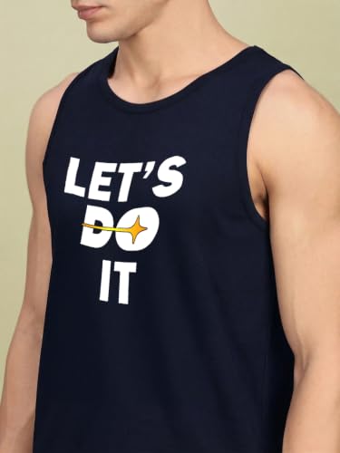Image of Lux Nitro Men's Sleeveless Gym Tank Top Combed Cotton | Scoop Neck Athletic Vest | Ultra-Soft, Tag-Free, Urban Fitness Wear