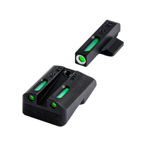 Image of TRUGLO TFX Handgun Sight | Durable Shock-Resistant Compact Brightly Glowing Tritium & Fiber-Optic Xtreme Day /Night Sight for Handguns