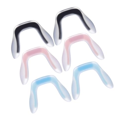 Holibanna 6pcs Soft Silicone Pads for Boys and Girls Glasses Comfortable Slip-resistant Shaped Design Replacement Glasses Pads for Eyeglasses