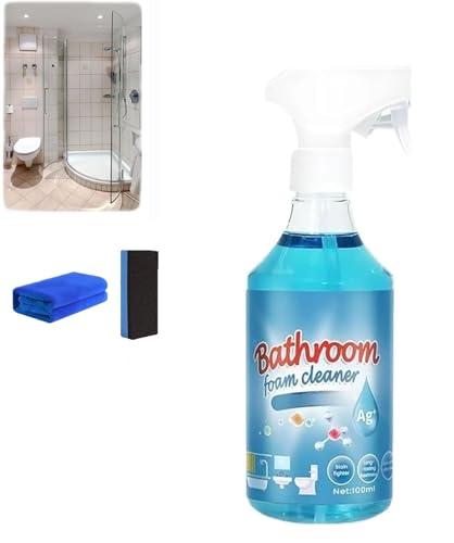 Bolac - Limpiador de espuma de baño, spray de limpieza multifunción sin enjuague, spray de descalcificación de baño multiusos para manchas de aceite, tuberías, vidrio, manchas de agua (1)