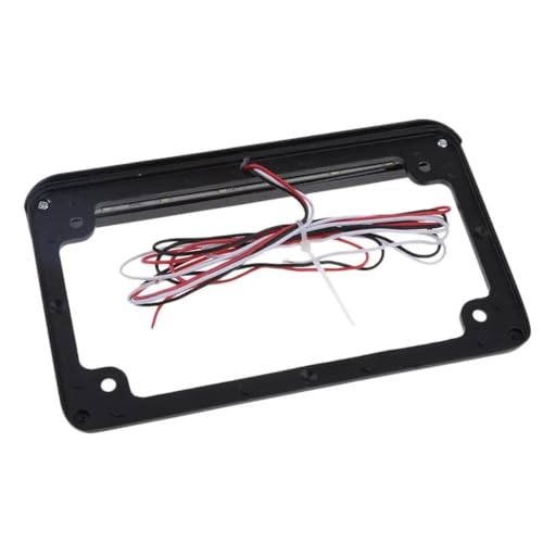 Feux arrière moto LED 12V universel avec support de plaque d'immatriculation noir