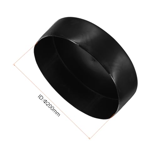 Image of uxcell 2pcs Rubber End Caps 200mm(7 7 /8 inch) ID Vinyl Round Tube Bolt Cap Cover Screw Thread Protectors Black, 50mm Height