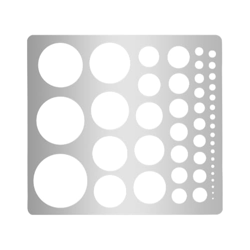 UNICRAFTALE 1 pièces Modèles de Cercle de Pochoir de Cercle Métal pour Dessiner des Pochoirs de Peinture Acier Inoxydable Règle de Cercle Traceurs de...