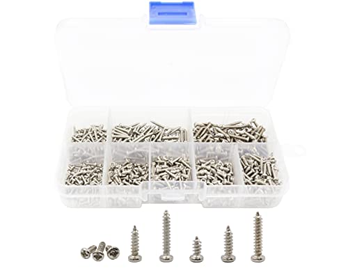 Kit de tornillos autorroscantes de acero carbono 800 pcs miniatura 1