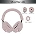 Adhiper 3Sets Silicone Sweat Case Cover for Sony WH-1000XM5 Headphones, XM5 Covers Accessories Silicone Ear Pads Covers & Headband Cover & Ear Cups Protector, Washable & Sweatproof - Smoky Pink