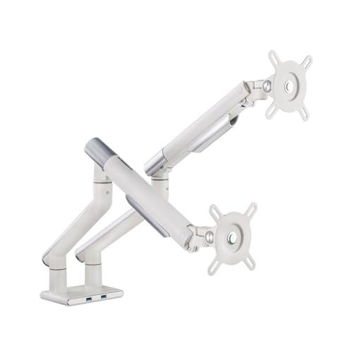 Soporte de monitor doble NBYGSC T7-2U con base giratoria U para dos pantallas de ordenador