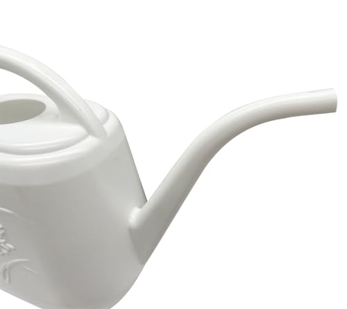 VKPLITE Plastic Watering Can - 1/2 Gallon - White Color - Thumbnail 3