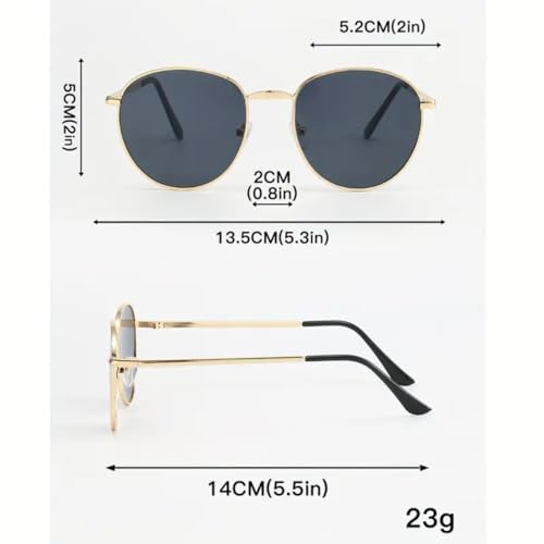 Fahim Hexa Series – Vintage Gold Frame Sunglasses (3 Shape Variants)4