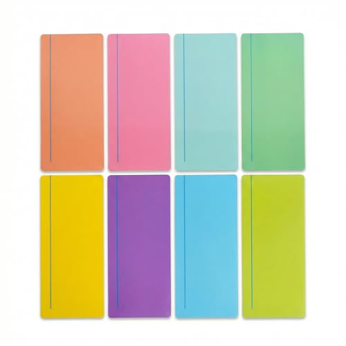 8 PCS Dyslexia Overlays Coloured Reading Overlays for Dyslexia ADHD Aids and Visual Stress Specialists Tinted Reading Sheets for Children and Adults 8 Colors