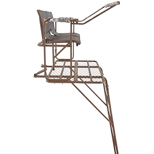Guide Gear 17' 2-Man Ladder Tree Stand Climbing Hunt Seat, Hunting Gear Equipment Accessories #TOP2