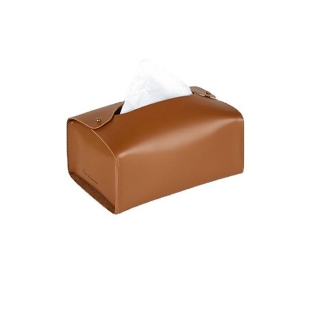 Boîte à mouchoirs en cuir PU haut de gamme distributeur chic