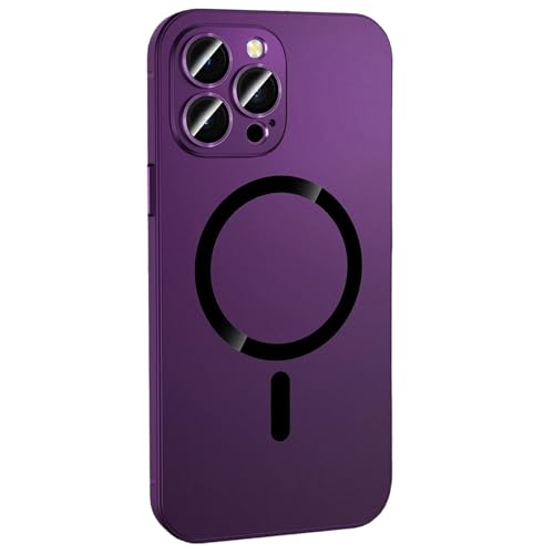 Coque de protection mate pour iPhone 15 Plus avec bumper aluminium et charge magnétique