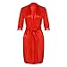 Produktbild OverDose Damen Frauen Damen Spitze Seide Unterwäsche Dessous Home Party Entspannen Luxus Saugfähigen Super Flauschigen Nachtwäsche Nachthemd Robe Kleid KleidRotFreie Größe