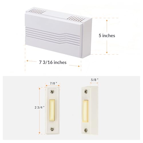 Newhouse Hardware Hardwired Chime Kit with 16-Volt/30VA Transformer and Surface-Mount White Button - Thumbnail 2