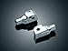 Kuryakyn 8811 Motorcycle Footpeg Component: Rear Tapered Peg Adapters for 1995-2019 Yamaha Motorcycles, Chrome, 1 Pair