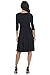 Rekucci Women's Flippy Fit N' Flare Dress with 3/4 Sleeves (16, Black)