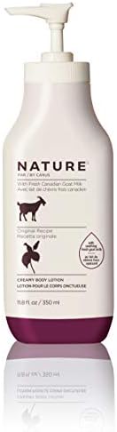 Nature By Canus Creamy Body Lotion, Original, 11.8 Oz, With Smoothing Fresh Canadian Goat Milk, Vitamin A, B3, Potassium, Zinc, and Selenium