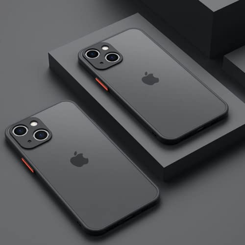 Capa Capinha Preta Translúcida Com Proteção de Câmera Para iPhone 14, 14 Plus, 14 Pro, 14 Pro Max -