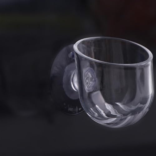 Acrylic Aquatic Plant Cup Pot Holder, Fish Tank Plant Live Plants Pots for Shrimp, Acrylic Aquarium Decoration(oval) - Image 4
