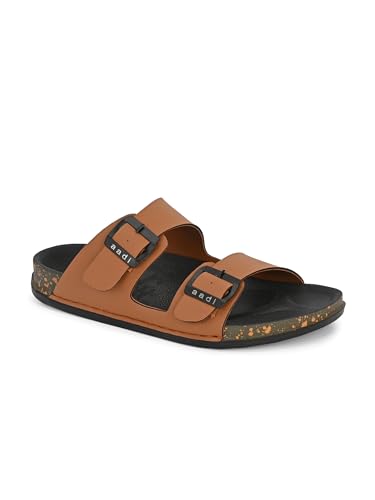 Image of AADI Men's Synthetic Leather Lightweight Comfortable Indoor Outdoor Daily Use Casual Slides /Slippers /Sandals /Floaters