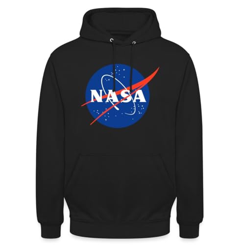 Image of Spreadshirt NASA Official Merchandise Classic Logo Unisex Hoodie, L, black