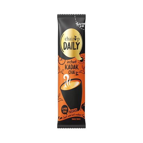 Chaizup Daily 1 Min Chai - Kadak Tea - 14gm x 30 sachet, Kadak Chai, Easy to Make Instant Tea, Home Like Tea, Aromatic and Flavoured, (Kadak Chai, 420 gm)