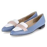 Ohne Verschluss Brunate Damen Ballerinas Blau Glattleder, 12-Italienisch:39, Color:blau