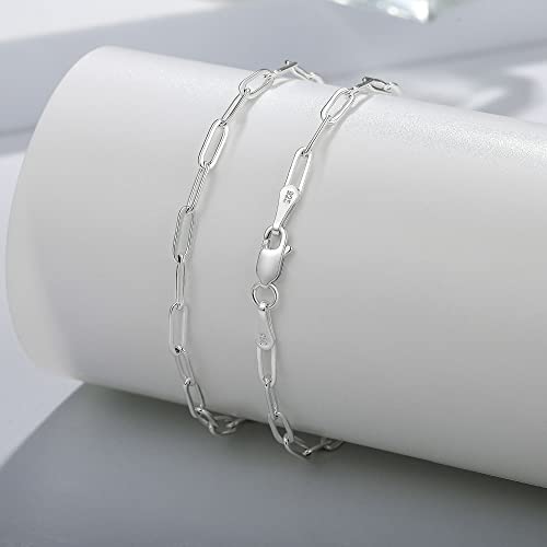 Paperclip Bracelet Silver Bracelets For Women 3Mm Sterling Silver Bracelets For Women 7 Inches Silver Paperclip Bracelet For Women Sterling Silver Paperclip Bracelet Silver Chain Bracelets For Women #TOP3