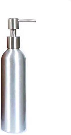 DERMALOGIC Massage Oil Warmer Replacement Bottle, Refillable Cosmetic Aluminum Bottle with Stainless Steel Pump, Professional Spa Massage Lotion Bottle Pump Set